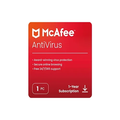 McAfee AntiVirus Protection | 1 PC – 2026 product artwork
